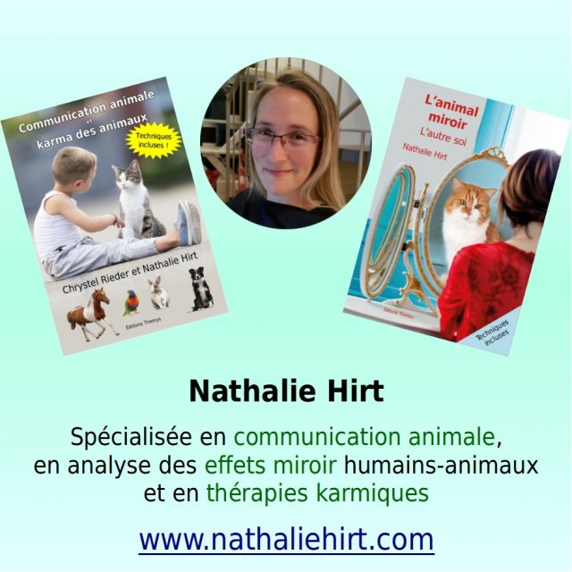 Communication animale à Riaz Hirt Nathalie  Soins pour animaux Fribourg Suisse